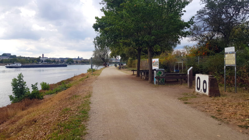 Umfrage zum Mainkilometer 0,0 - Jetzt mitmachen! Das Stadtplanungsamt hat eine Umfrage zur Gestaltung der Mainmündung auf der Maaraue gestartet. Diese ist Teil der Rhein-Main-Ufer-Gestaltung.